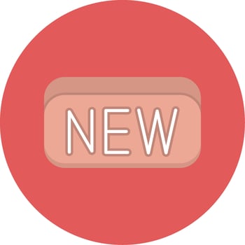 New Card Flat Circle Icon vector