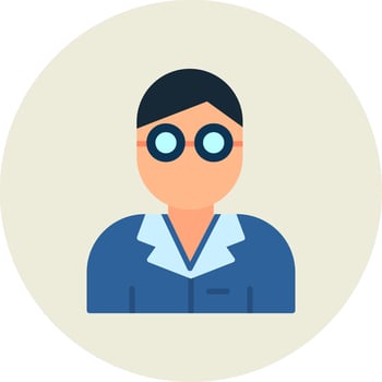 scientist Flat Circle Icon vector
