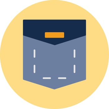 Pocket Flat Circle Icon vector