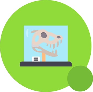 Dinosaur Long Circle Icon vector