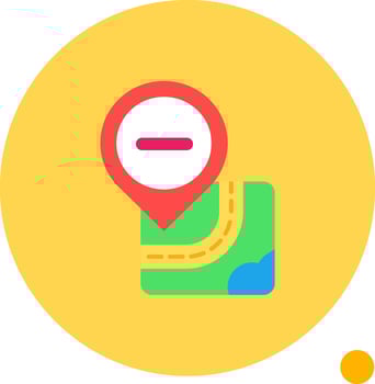Remove Long Circle Icon vector