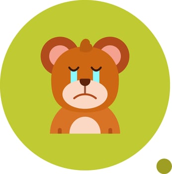Cry Long Circle Icon vector