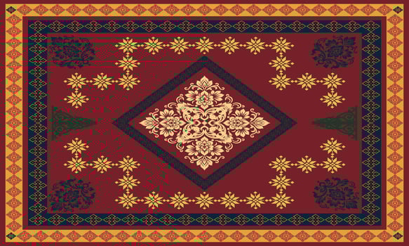 geometric shapes fabric design vector Mix and match Thai patterns. Seamless, carpeted floors, tapei, shawls, towels, textiles, yoga mats, neck scarves or patterned handkerchiefs.