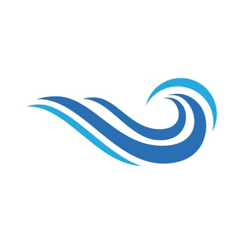 Water wave icon vector