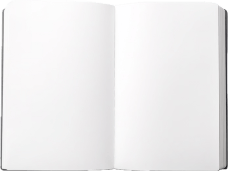 AI generated blank writing book png