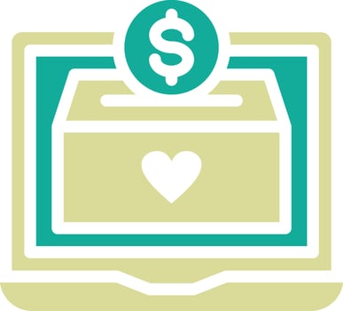 Online Donation Vector Icon