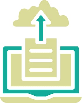 Upload File on Cloud Vector Icon