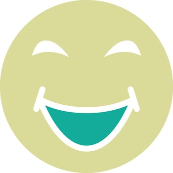 Grinning Squinting Face Vector Icon