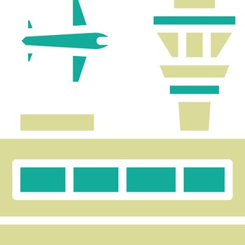 Airport Building Vector Icon