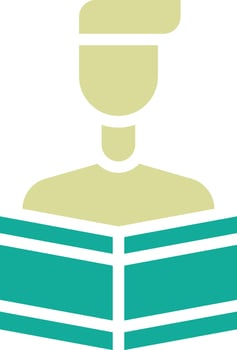 Man Reading Book Vector Icon