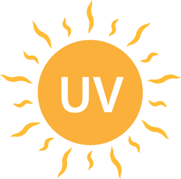 UV radiation icon solar ultraviolet light symbol for graphic design, logo, web site, social media, mobile app, ui illustration. png
