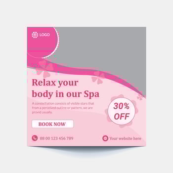 Beauty care beauty salon social media post design. Beauty fashion social media pot template. Wellness flyer poster leaflet design. vector