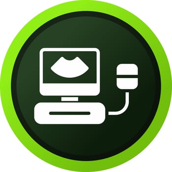 Ultrasound Creative Icon Design vector
