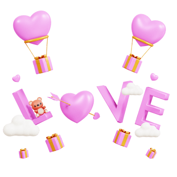 3D Illustration Valentine Day png