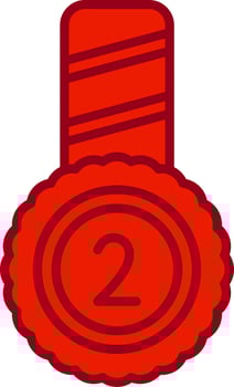 Second Place Vector Icon