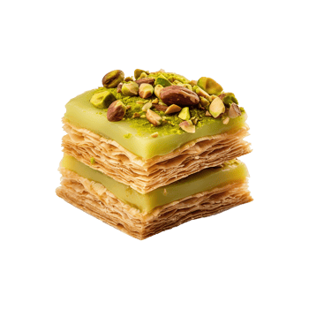 AI generated Baklavas on transparency background png
