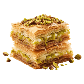 AI generated Baklavas on transparency background png