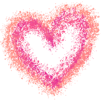 heart frame for valentine - multi colored splash png