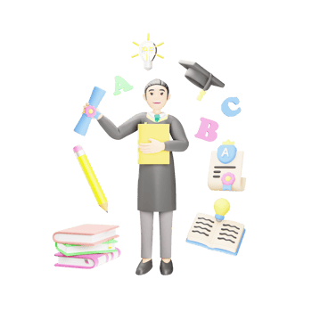 3D Cartoon Character - Young Girl Celebrating Her Achievements with Joy png