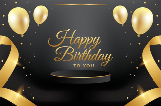 Birthday Background Luxury Template Collection vector