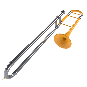 Trombone isolated on transparent png