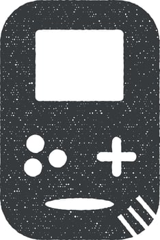 Doodle Consoles vector icon illustration with stamp effect