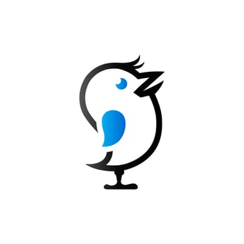 Bird icon in duo tone color. Social media networking vector