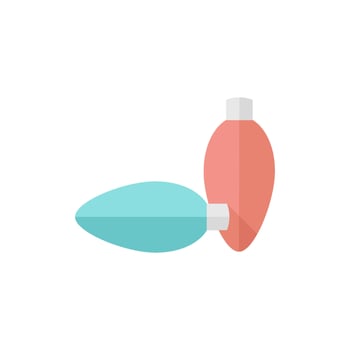 Christmas light bulb icon in flat color style. Holiday December decoration part vector