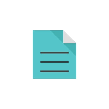 Text file format icon in flat color style. Office report presentation words report vector