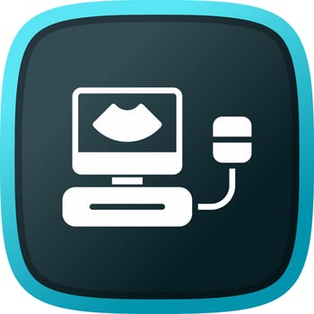Ultrasound Creative Icon Design vector