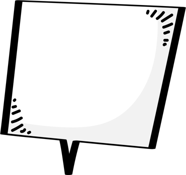 Black and white color speech bubble balloon, icon sticker memo keyword planner text box banner, flat png transparent element design