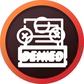 Denied Creative Icon Design vector