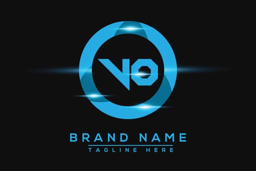VO Blue logo Design. Vector logo design for business.