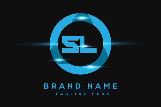 SL Blue logo Design. Vector logo design for business.