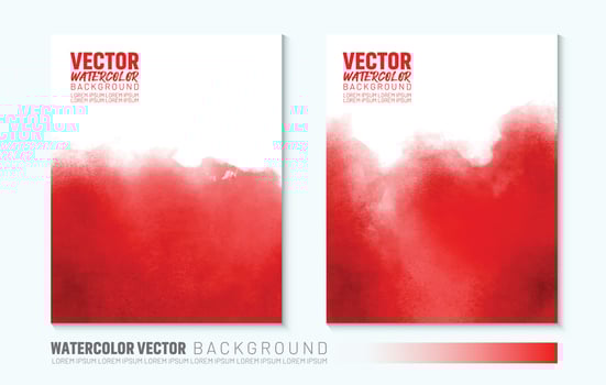 Abstract red watercolor background for Valentine's Day. for cards, flyers, posters, banners, and cover design vector