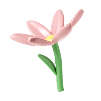 3d Pink spring cherry blossom flower transparent. Including petals, and bud. Graphic cute element design for web, greeting card png