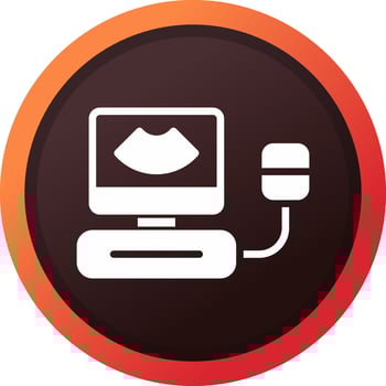 Ultrasound Creative Icon Design vector