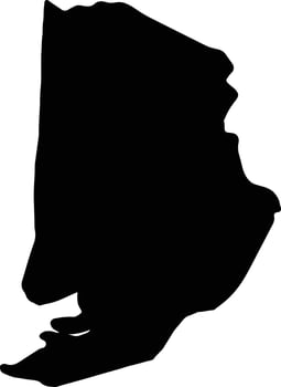 Ca Mau Vietnam silhouette map vector