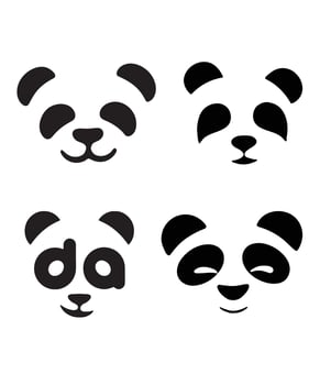 Panda silhouette vector tshirt design