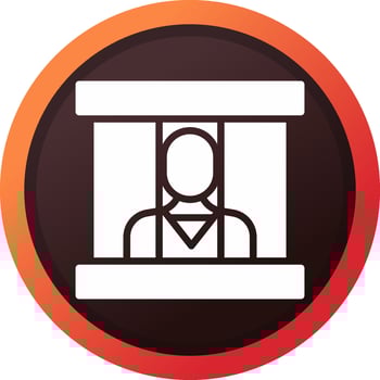 Prisoner Creative Icon Design vector