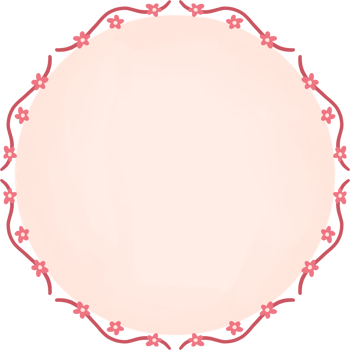 Abstract flower circle frame. Wreath ring border. Isolated with transparent background png
