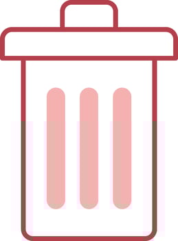 Trash Solid Two Color Icon vector