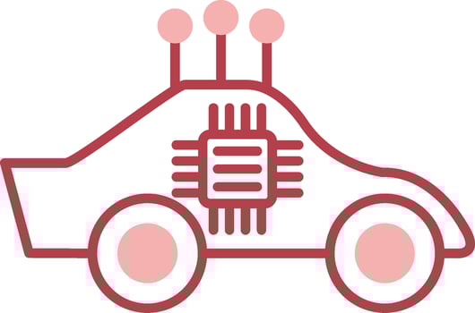 Autonomous Car Solid Two Color Icon vector