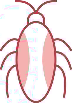 Cockroach Solid Two Color Icon vector
