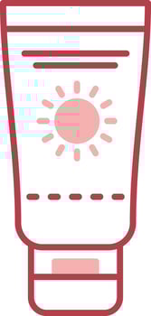 Sunscreen Solid Two Color Icon vector
