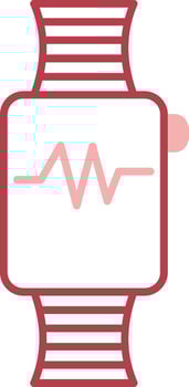 Fitness Watch Solid Two Color Icon vector