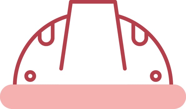 Construction Helmet Solid Two Color Icon vector