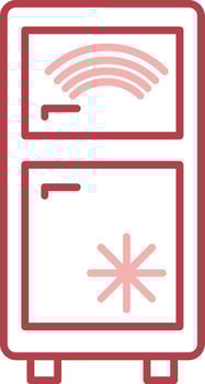 Smart Refrigerator Solid Two Color Icon vector