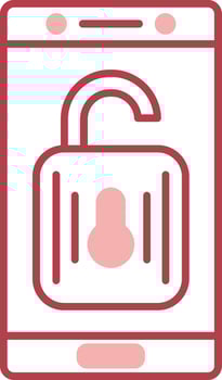Unlock Solid Two Color Icon vector