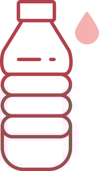 Water Bottle Solid Two Color Icon vector